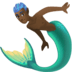 🧜🏿‍♂️ merman: dark skin tone display on Facebook